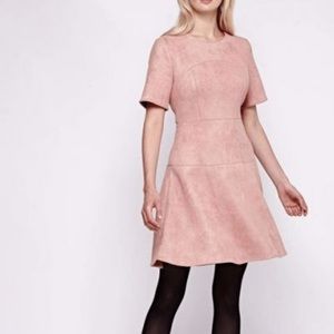 Gorgeous pink suede Yumi dress, short sleeves, size large